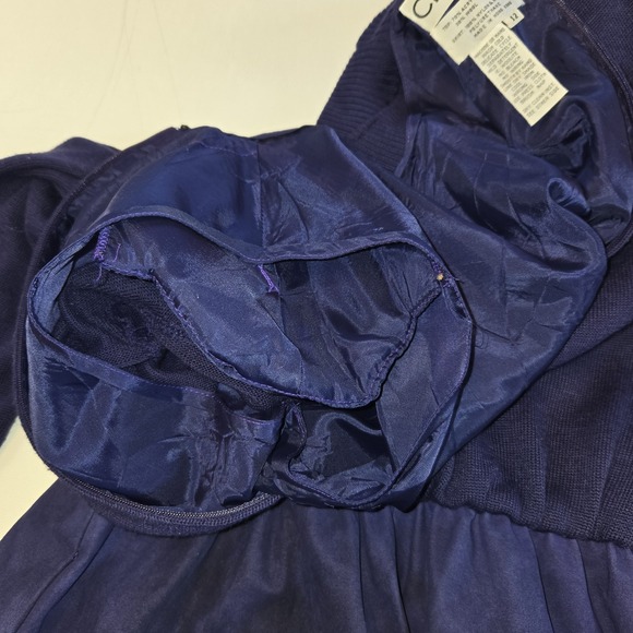 Ciao Ltd. Vintage Royal Purple Sweater Dress with Faux Suede Skirt Size 12‎ - Picture 11 of 12